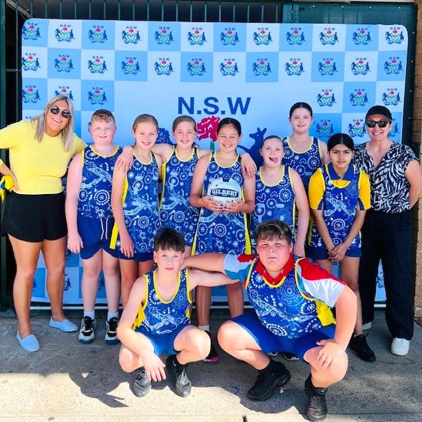 Students and teachers at PSSA netball finals