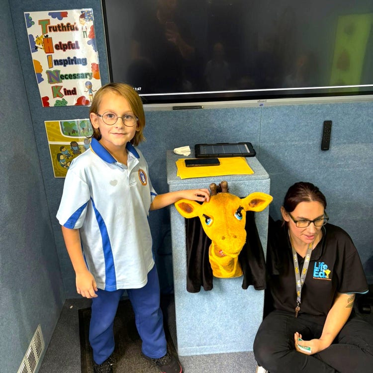 A Year 4 boy with Healthy Harold